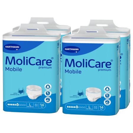 Sparpaket Molicare Premium Mobile 6 Tropfen Groesse L mit 4x14 Stueck Inhalt