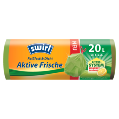 swirl Müllbeutel Reißfest und dicht – aktive Frische 12 Stück à 20liter