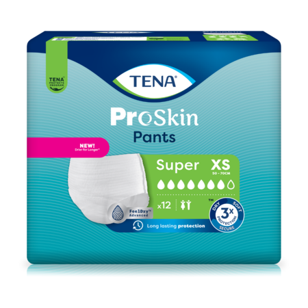 Beutel Tena ProSkin Pants Super XS mit 12 Stück Inhalt