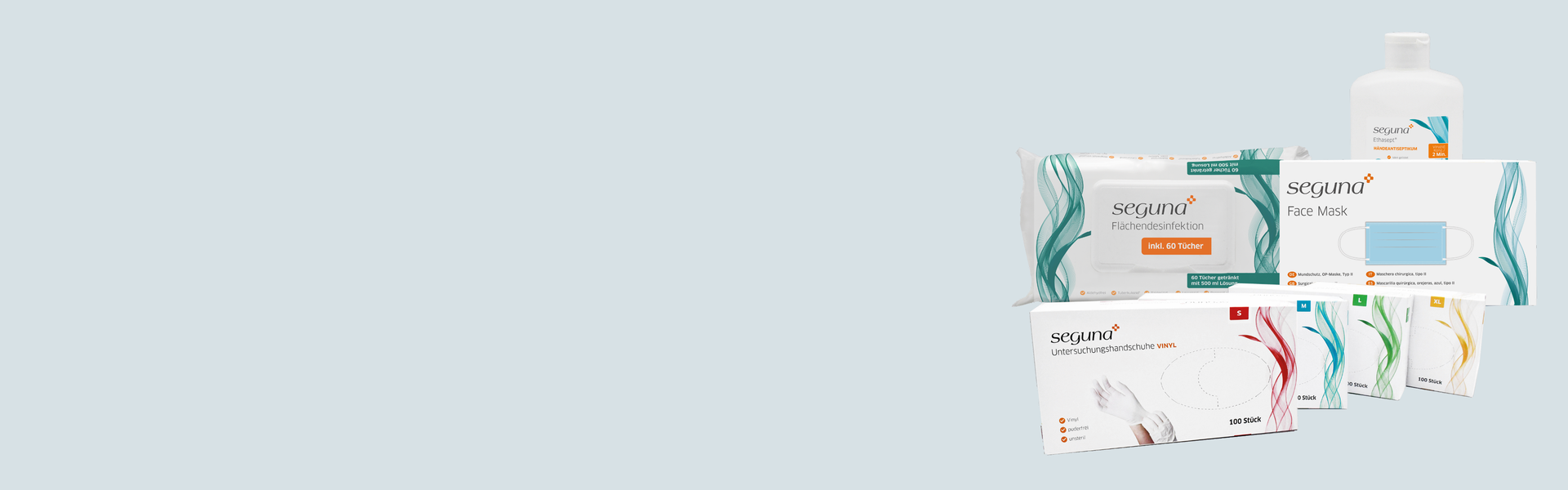 Headerbild für Pflegepaket mit Seguna Artikeln